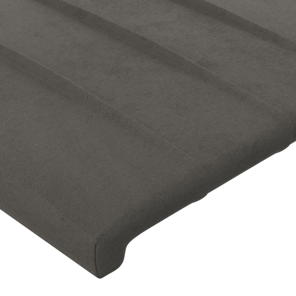 Tăblii de pat, 2 buc, gri închis, 100x5x78/88 cm, catifea GartenMobel Dekor