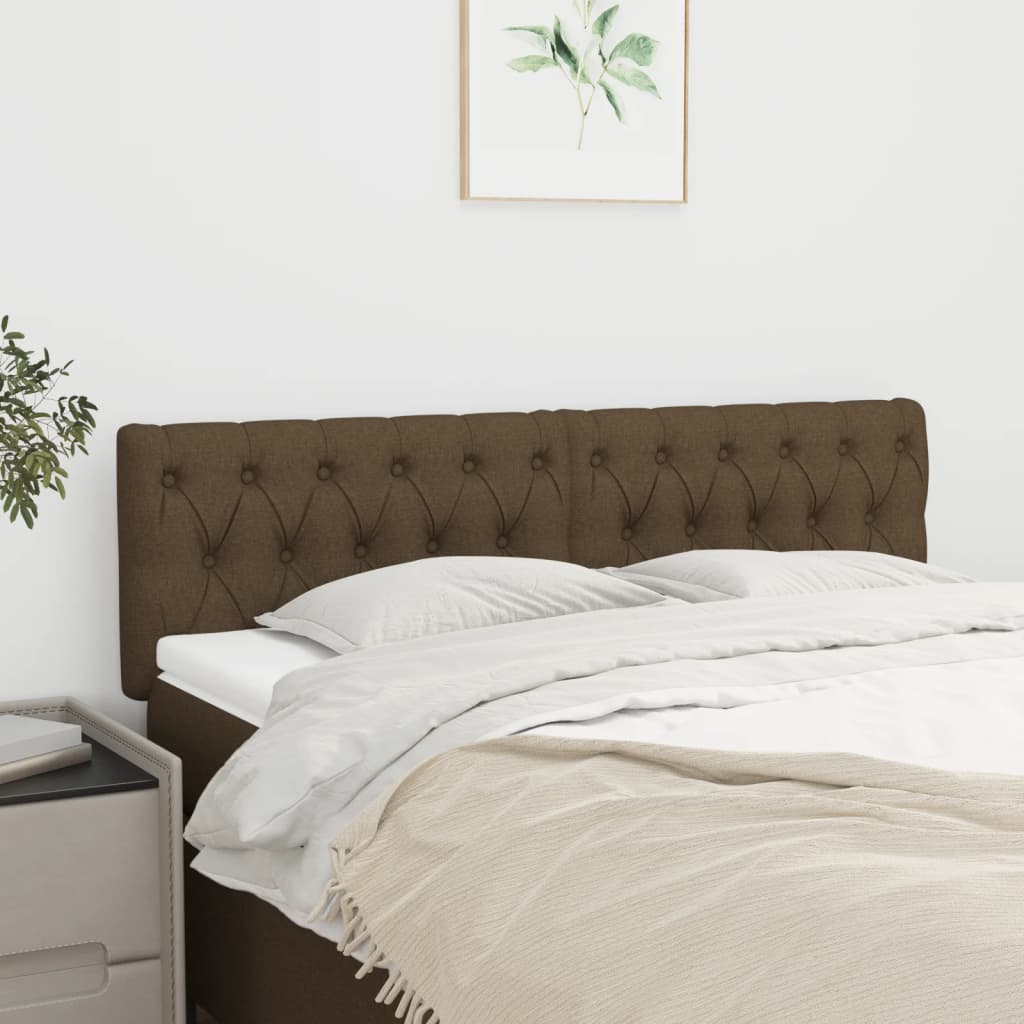 Tăblii de pat, 2 buc, maro închis, 72x7x78/88 cm, textil GartenMobel Dekor