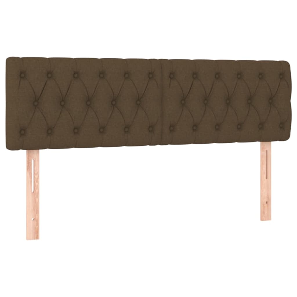 Tăblii de pat, 2 buc, maro închis, 72x7x78/88 cm, textil GartenMobel Dekor