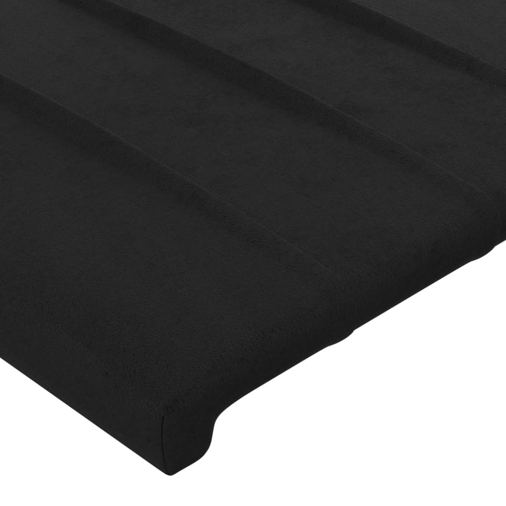 Tăblii de pat, 2 buc, negru, 100x5x78/88 cm, catifea GartenMobel Dekor