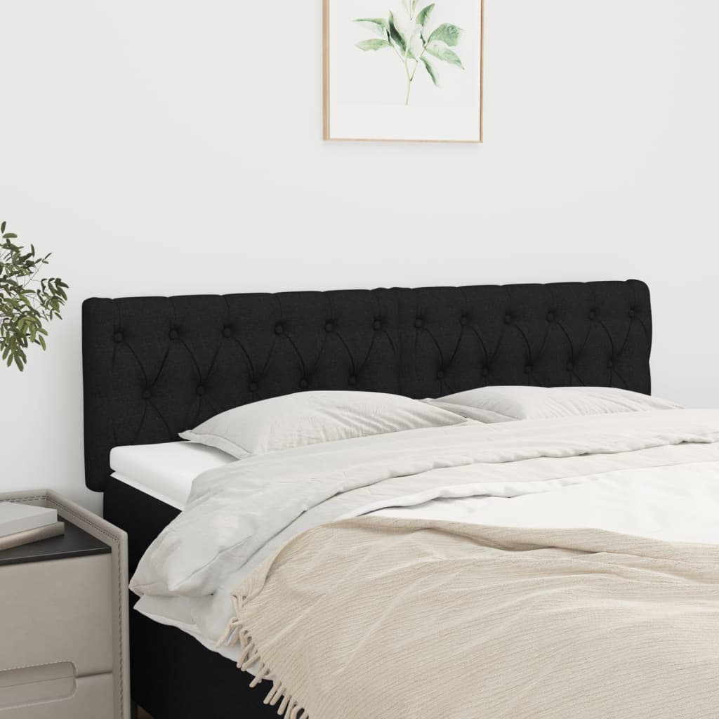 Tăblii de pat, 2 buc, negru, 72x7x78/88 cm, textil GartenMobel Dekor