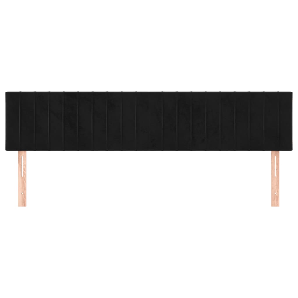 Tăblii de pat, 2 buc, negru, 90x5x78/88 cm, catifea GartenMobel Dekor