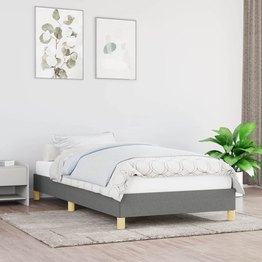 Cadru de pat, gri închis, 80x200 cm, textil GartenMobel Dekor