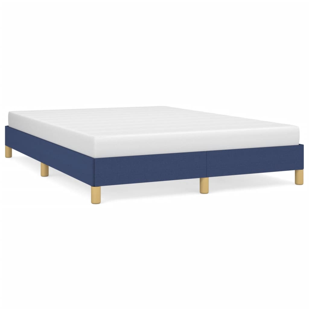 Cadru de pat, albastru, 140 x 200 cm, material textil GartenMobel Dekor