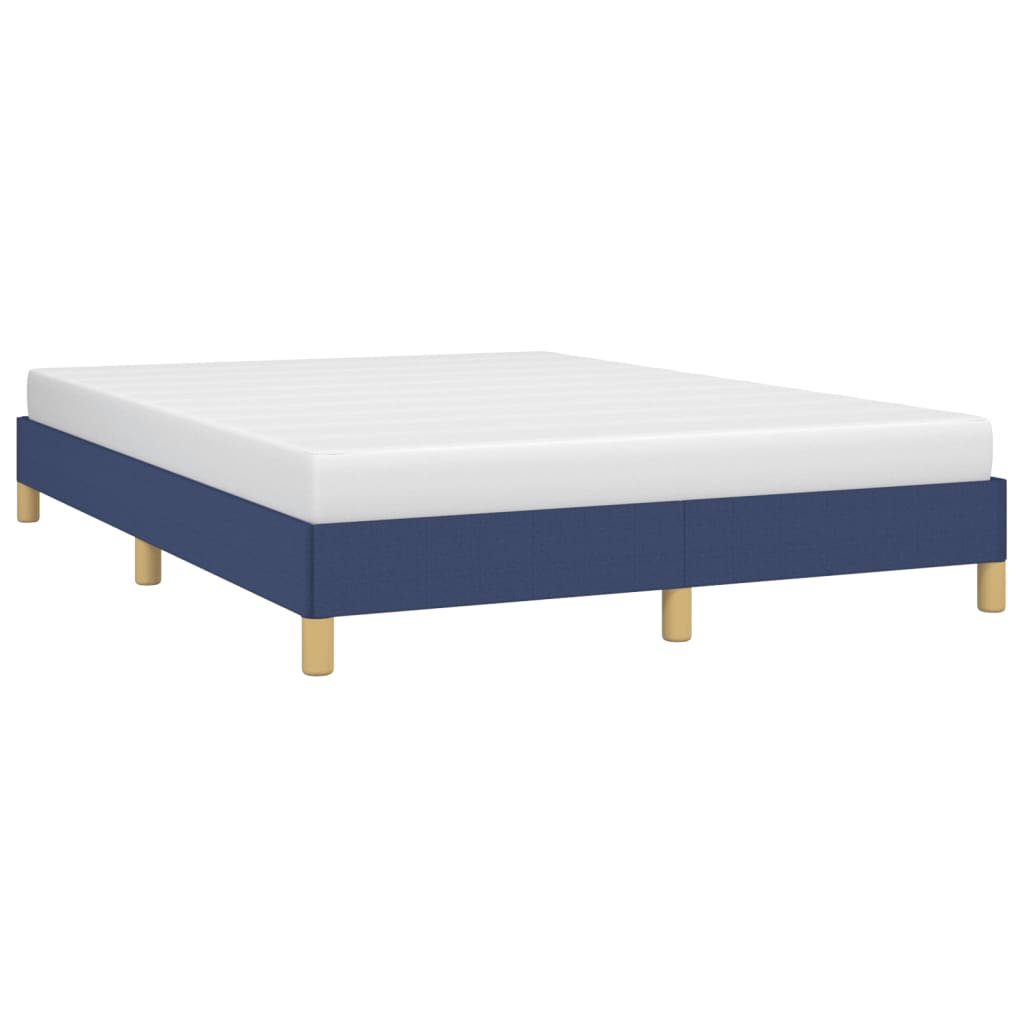 Cadru de pat, albastru, 140 x 200 cm, material textil GartenMobel Dekor