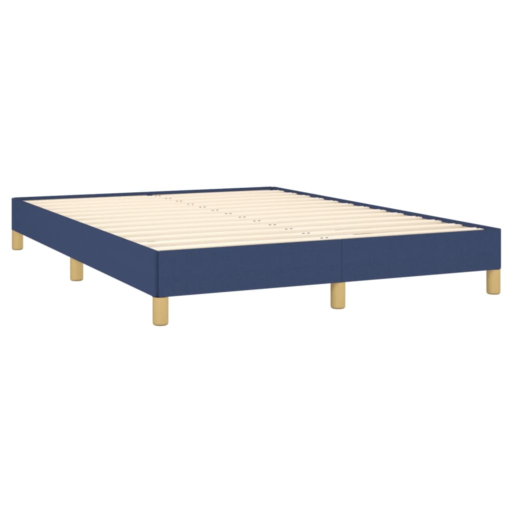Cadru de pat, albastru, 140 x 200 cm, material textil GartenMobel Dekor