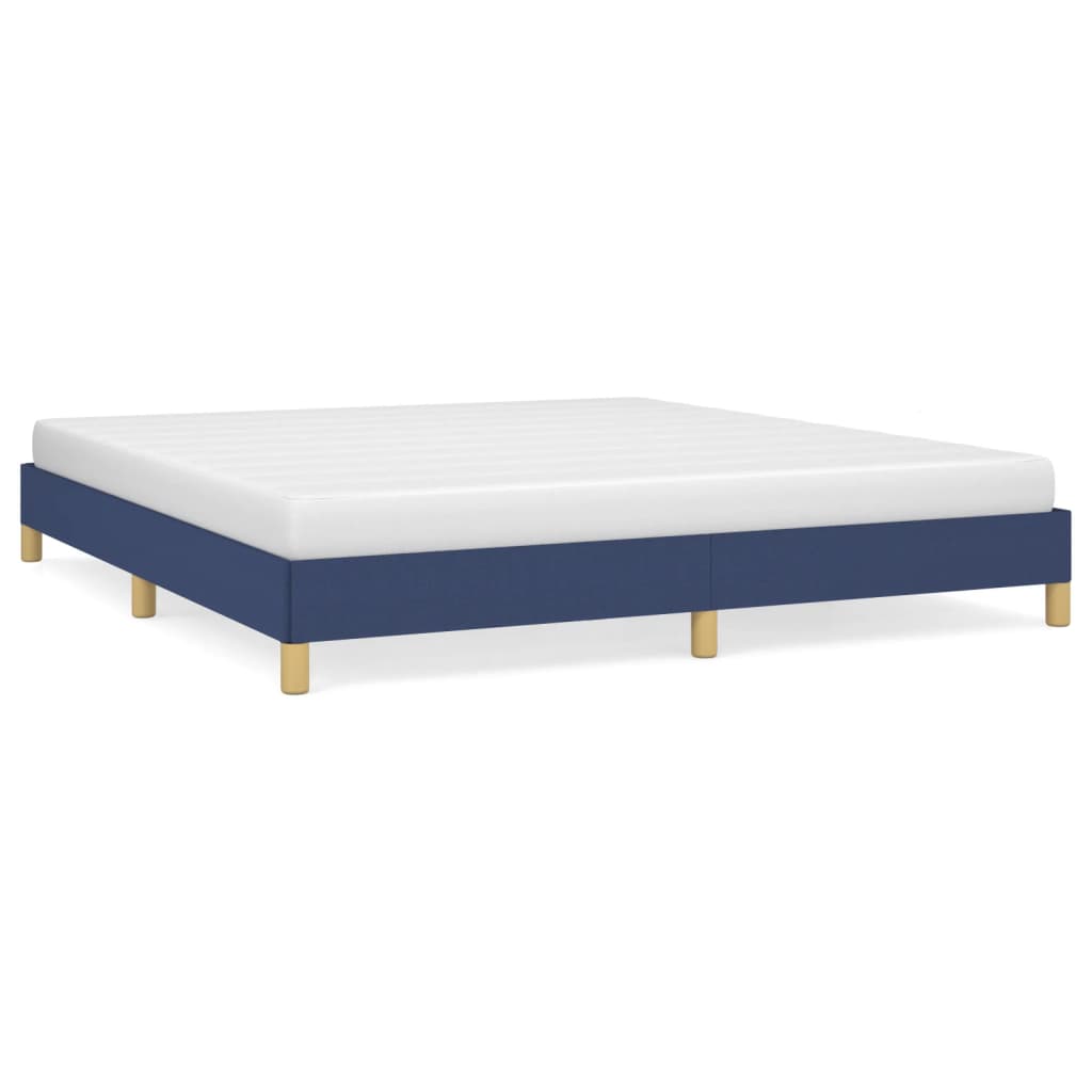 Cadru de pat, albastru, 180 x 200 cm, material textil GartenMobel Dekor