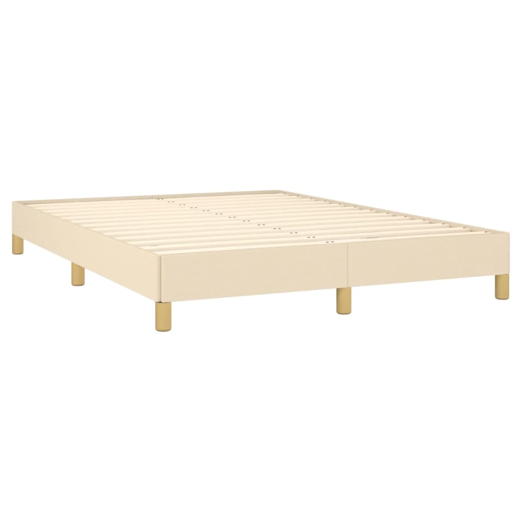 Cadru de pat, crem, 140x190 cm, material textil GartenMobel Dekor