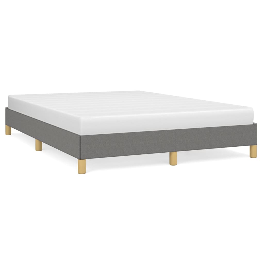 Cadru de pat, gri închis, 140x190 cm, material textil GartenMobel Dekor