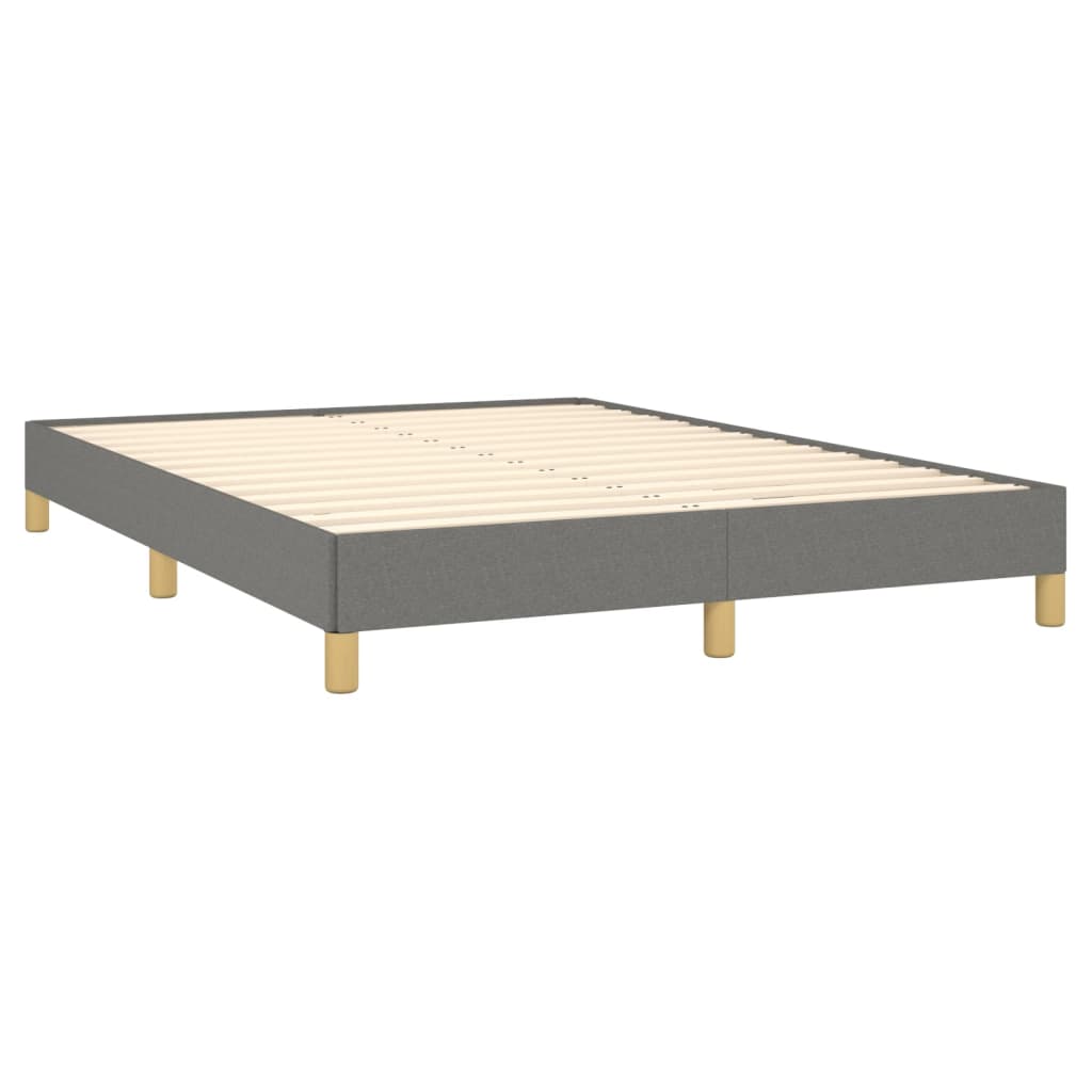 Cadru de pat, gri închis, 140x190 cm, material textil GartenMobel Dekor