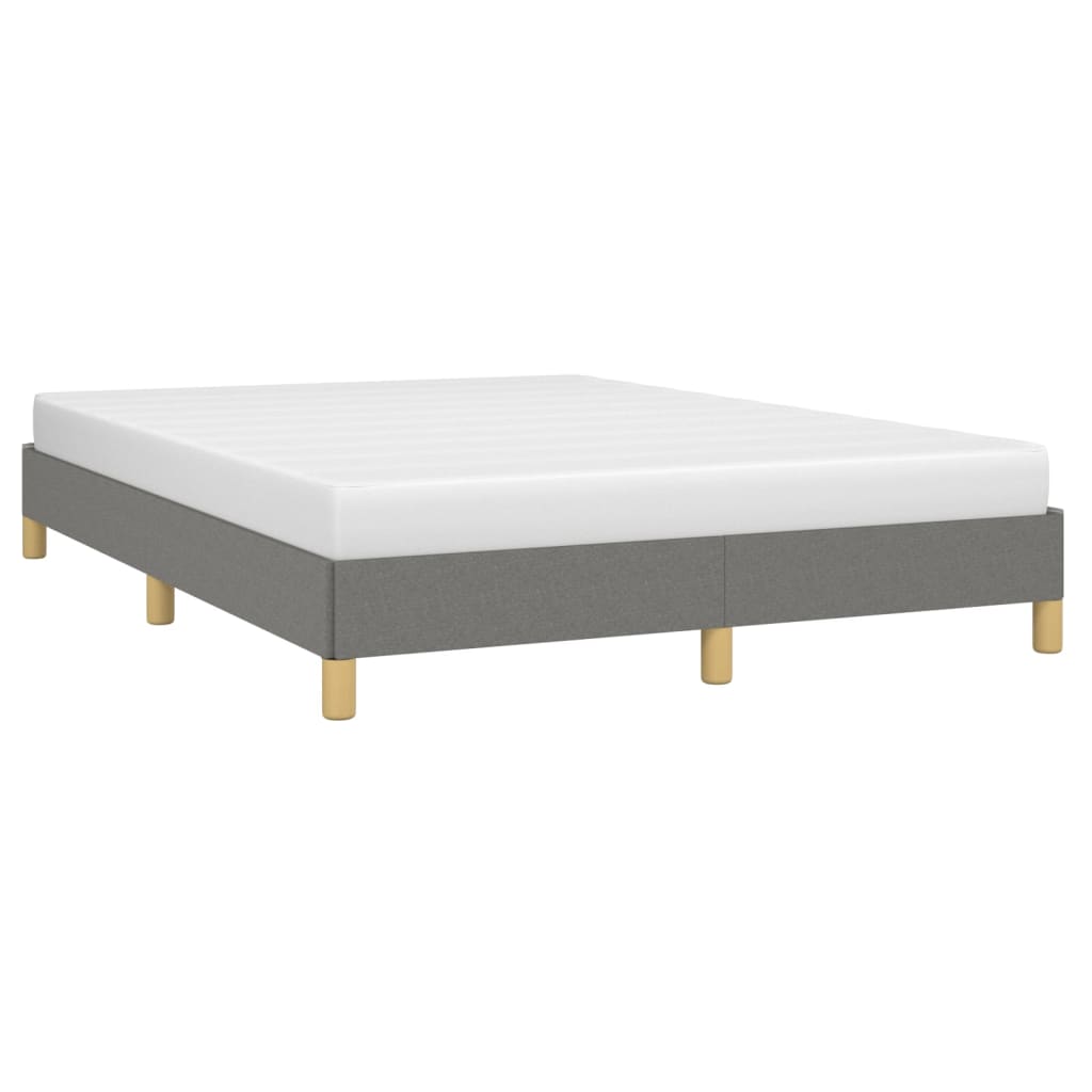 Cadru de pat, gri închis, 140x190 cm, material textil GartenMobel Dekor