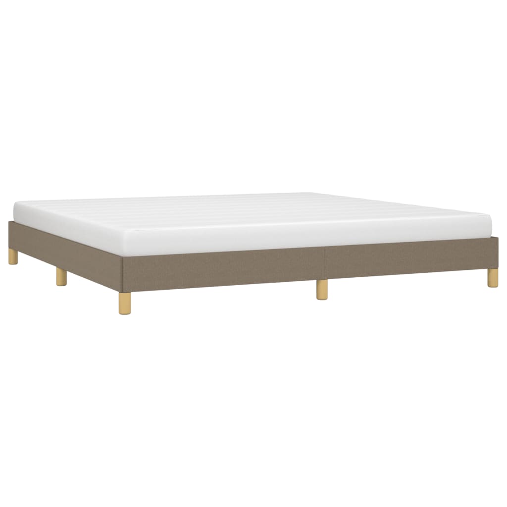 Cadru de pat, gri taupe, 200x200 cm, material textil GartenMobel Dekor