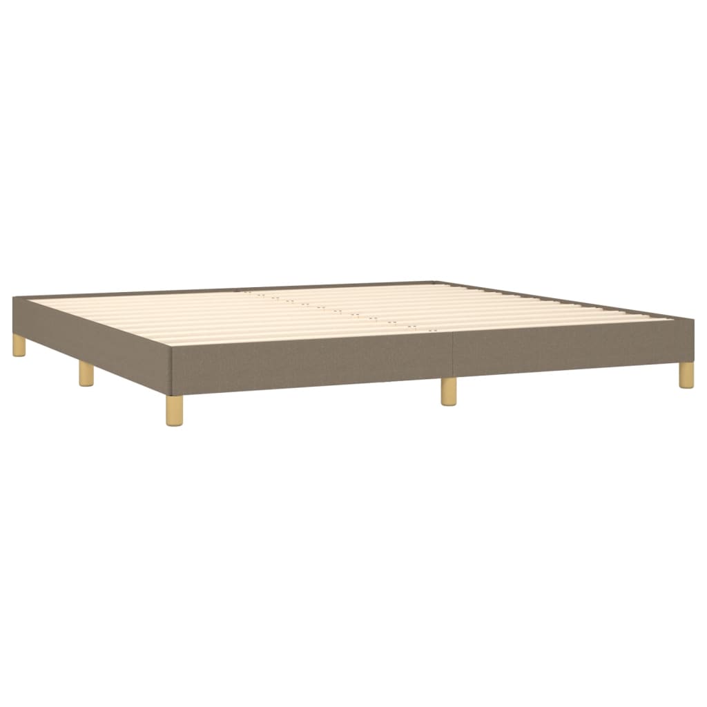 Cadru de pat, gri taupe, 200x200 cm, material textil GartenMobel Dekor