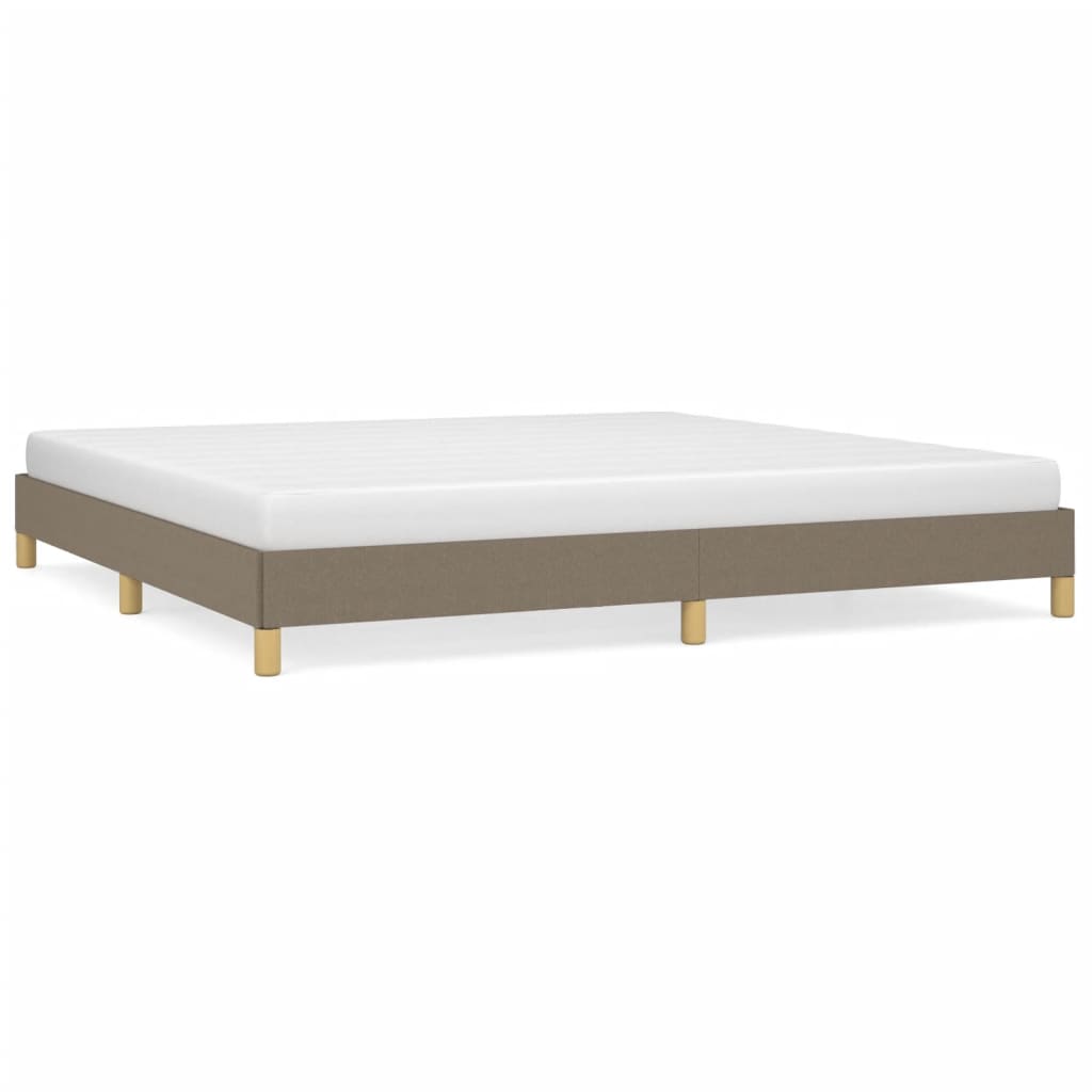 Cadru de pat, gri taupe, 200x200 cm, material textil GartenMobel Dekor