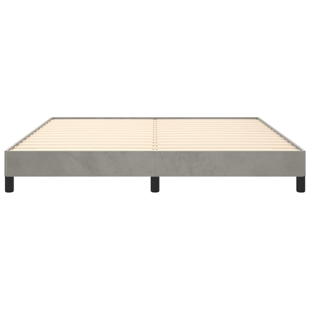 Cadru de pat, gri deschis, 160x200 cm, catifea GartenMobel Dekor