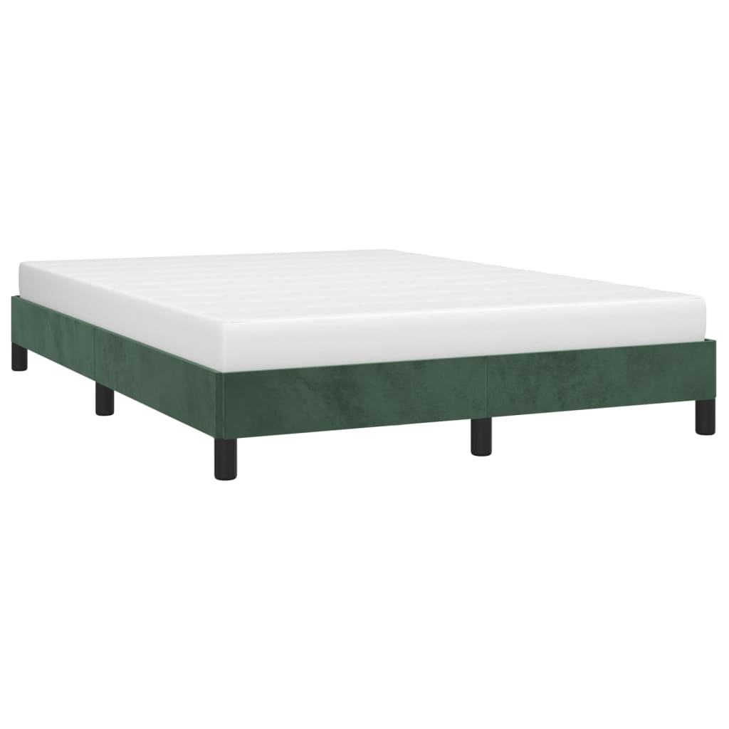 Cadru de pat, verde închis, 140x190 cm, catifea GartenMobel Dekor