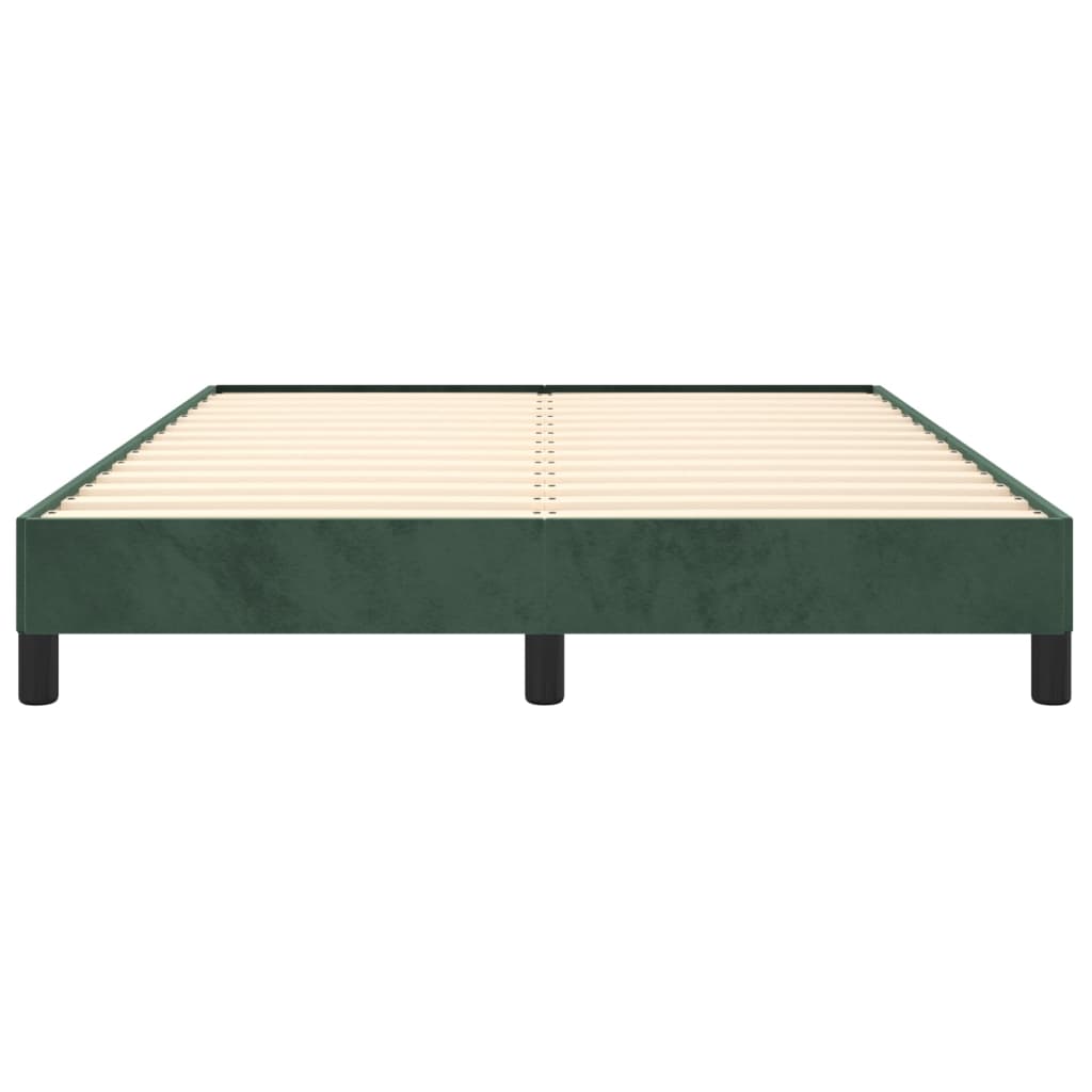 Cadru de pat, verde închis, 140x190 cm, catifea GartenMobel Dekor