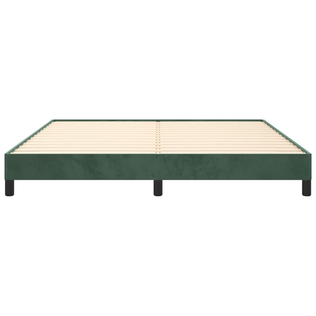 Cadru de pat, verde închis, 160x200 cm, catifea GartenMobel Dekor