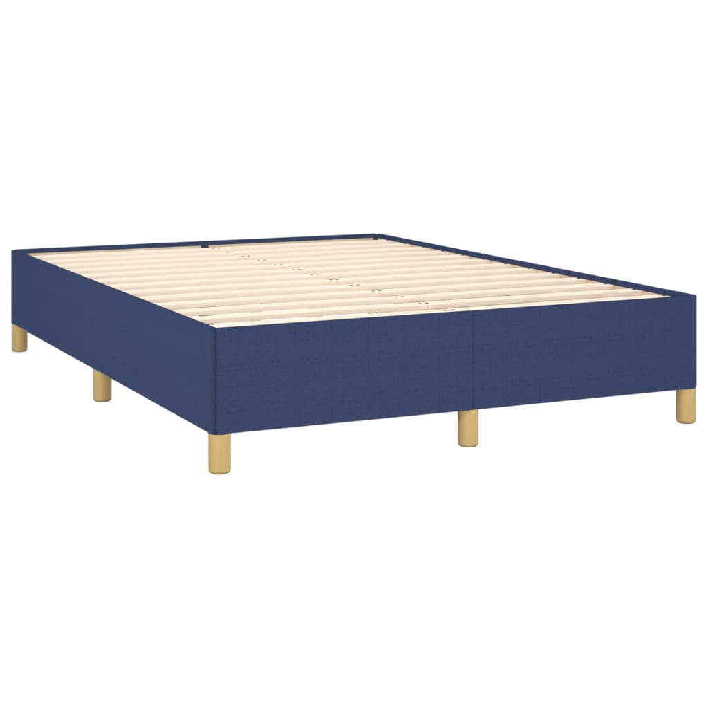 Cadru de pat, albastru, 140 x 200 cm, material textil GartenMobel Dekor