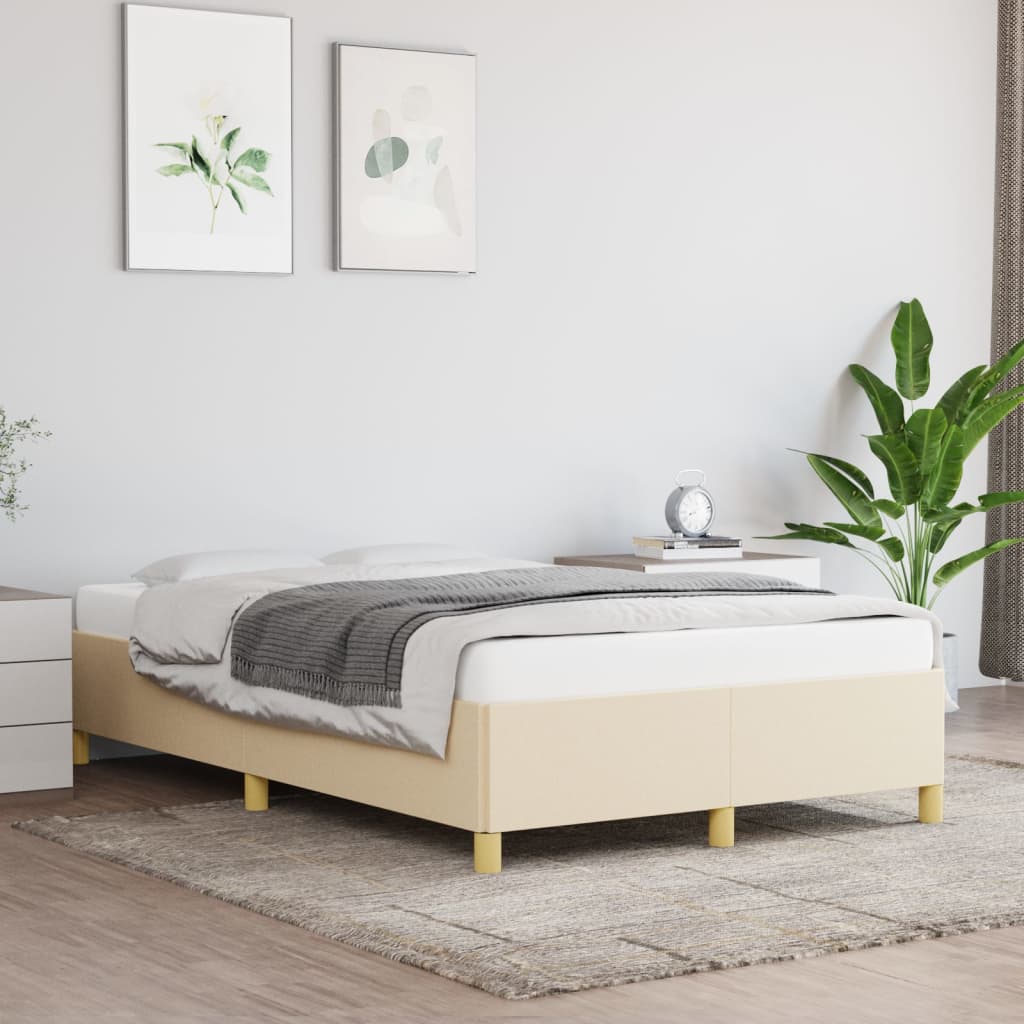 Cadru de pat, crem, 120x200 cm, material textil GartenMobel Dekor