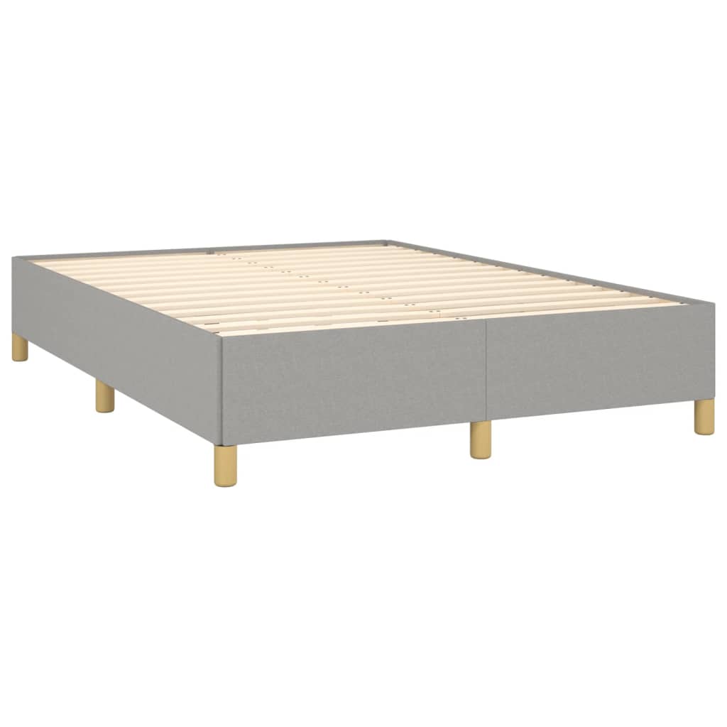Cadru de pat, gri deschis, 140x190 cm, material textil GartenMobel Dekor