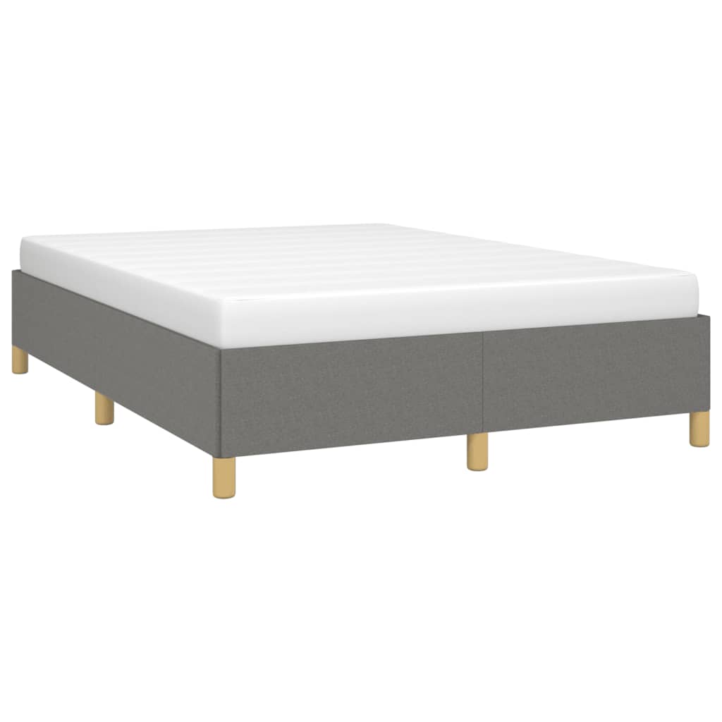 Cadru de pat, gri închis, 140x190 cm, material textil GartenMobel Dekor