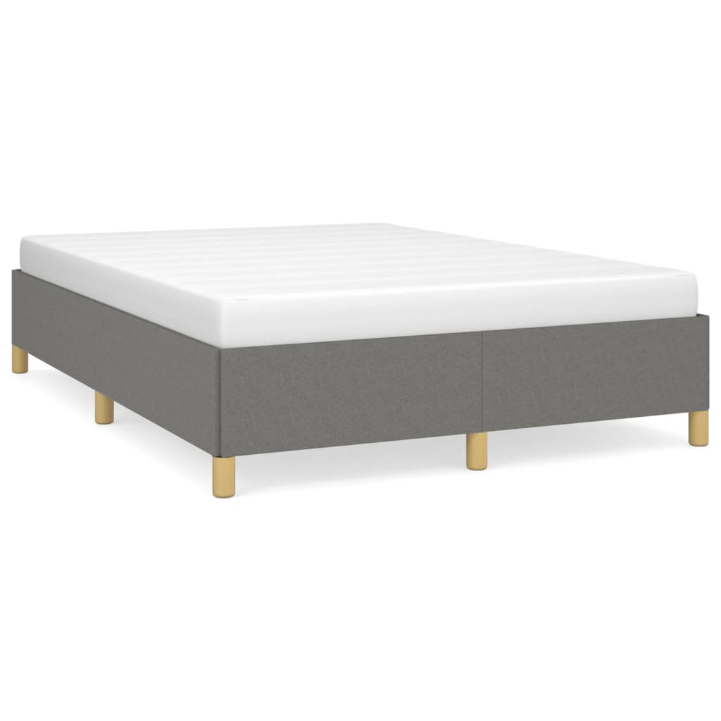 Cadru de pat, gri închis, 140x190 cm, material textil GartenMobel Dekor