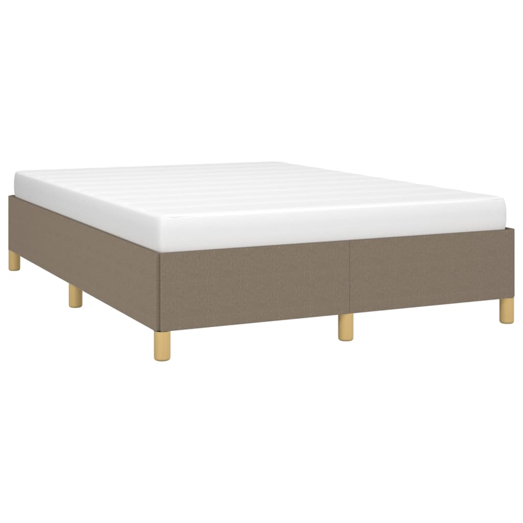 Cadru de pat, gri taupe, 140x190 cm, material textil GartenMobel Dekor