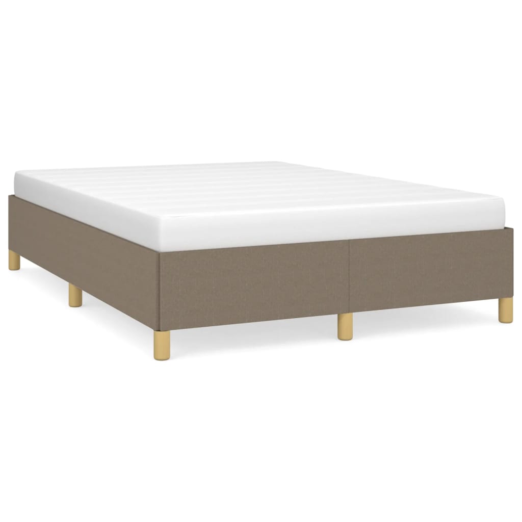 Cadru de pat, gri taupe, 140x190 cm, material textil GartenMobel Dekor