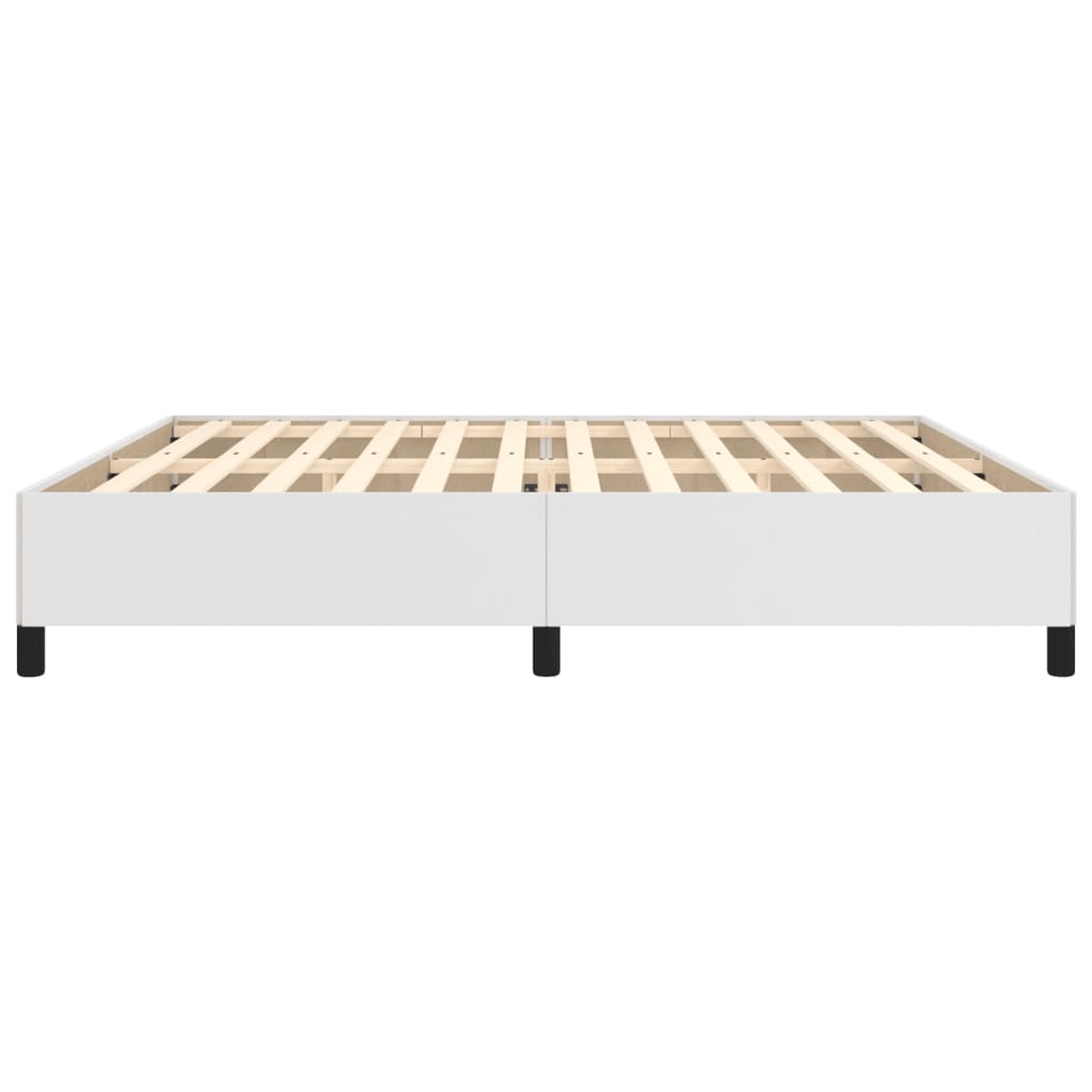 Cadru de pat, alb, 200x200 cm, piele ecologică GartenMobel Dekor