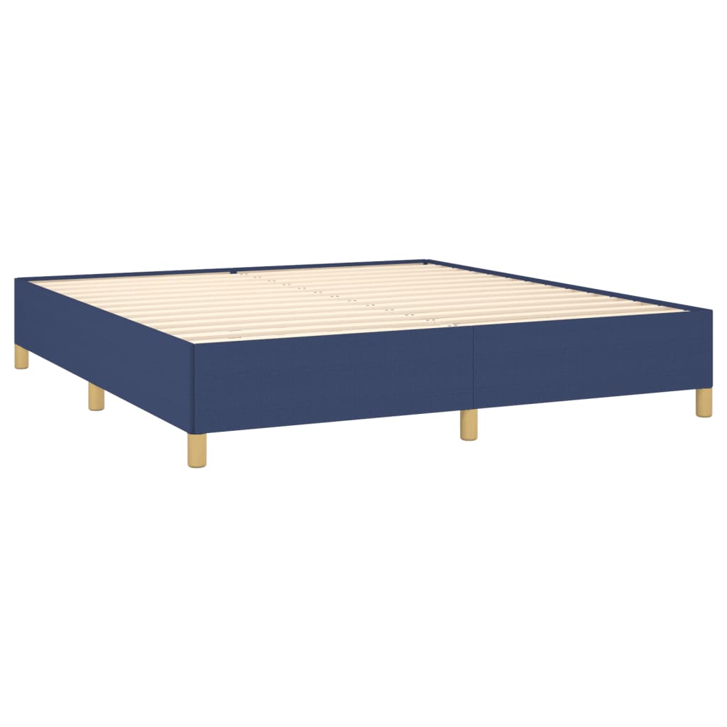 Cadru de pat, albastru, 180 x 200 cm, material textil GartenMobel Dekor