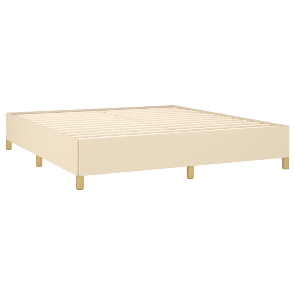 Cadru de pat, crem, 180 x 200 cm, material textil GartenMobel Dekor