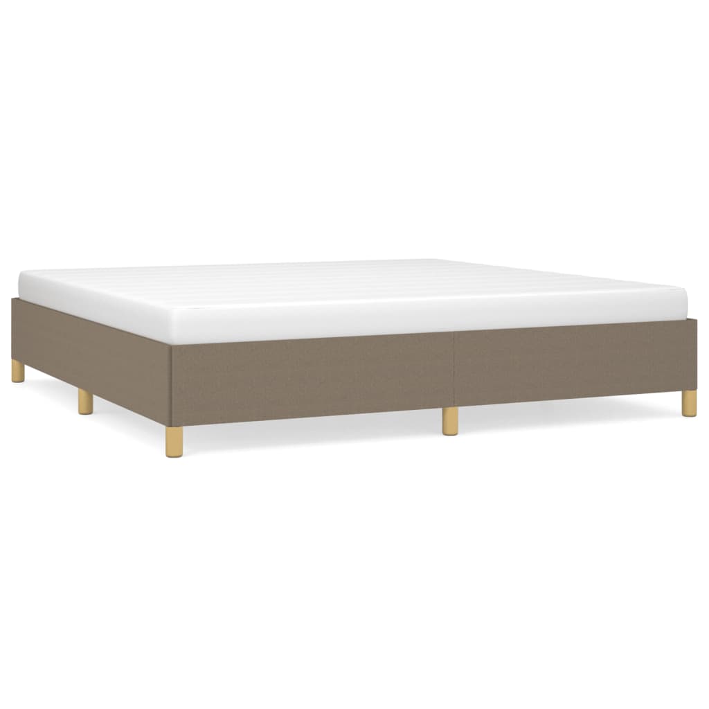 Cadru de pat, gri taupe, 200x200 cm, material textil GartenMobel Dekor