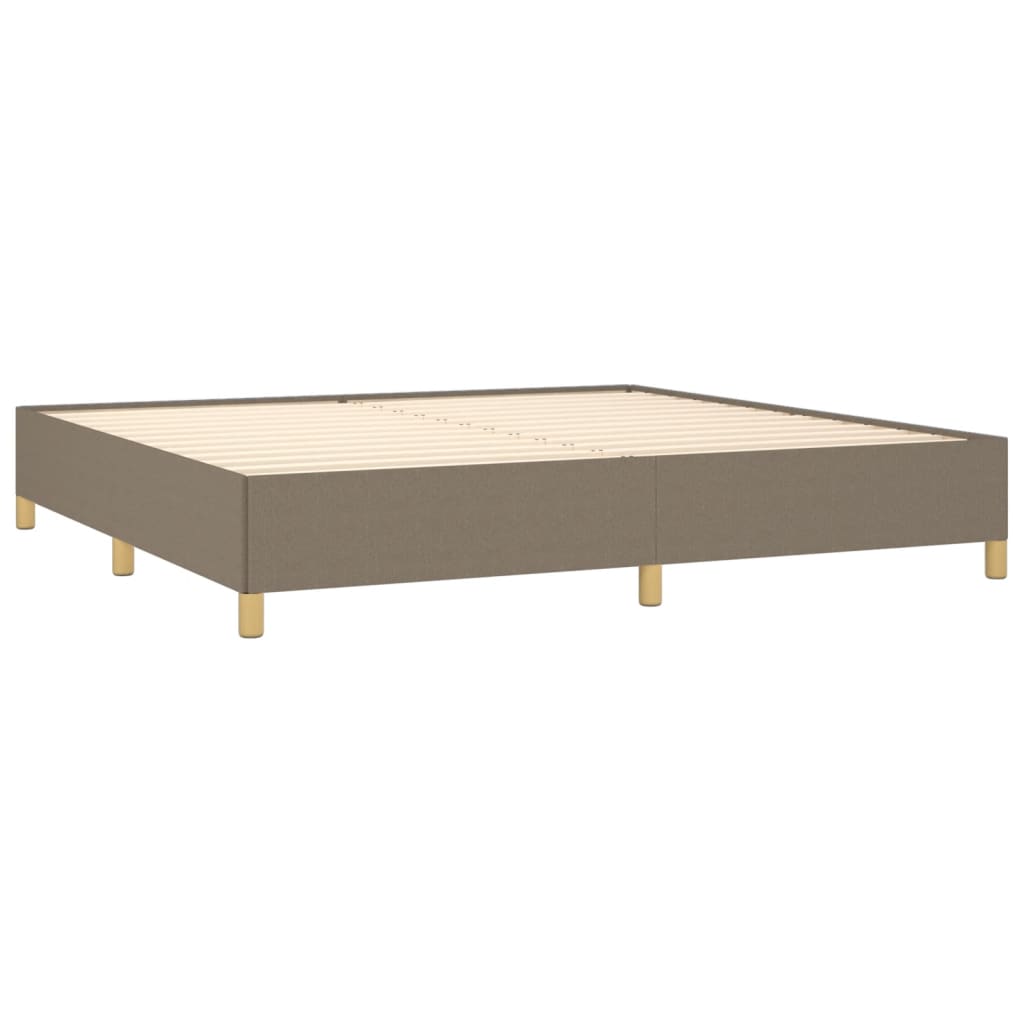 Cadru de pat, gri taupe, 200x200 cm, material textil GartenMobel Dekor