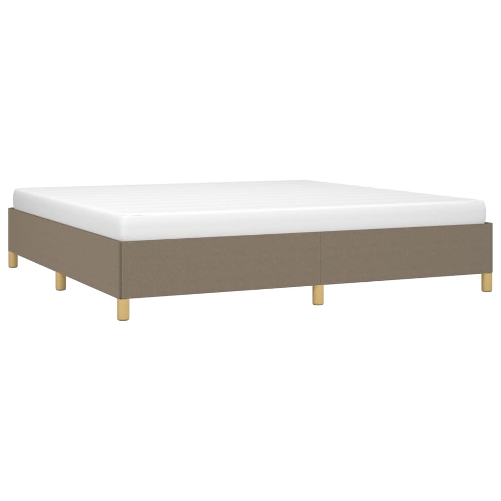 Cadru de pat, gri taupe, 200x200 cm, material textil GartenMobel Dekor