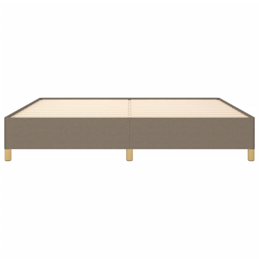 Cadru de pat, gri taupe, 200x200 cm, material textil GartenMobel Dekor