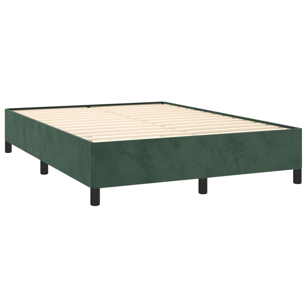 Cadru de pat, verde închis, 140x190 cm, catifea GartenMobel Dekor