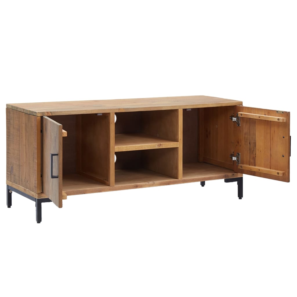 Comodă TV, maro, 110x35x48 cm, lemn de pin masiv GartenMobel Dekor