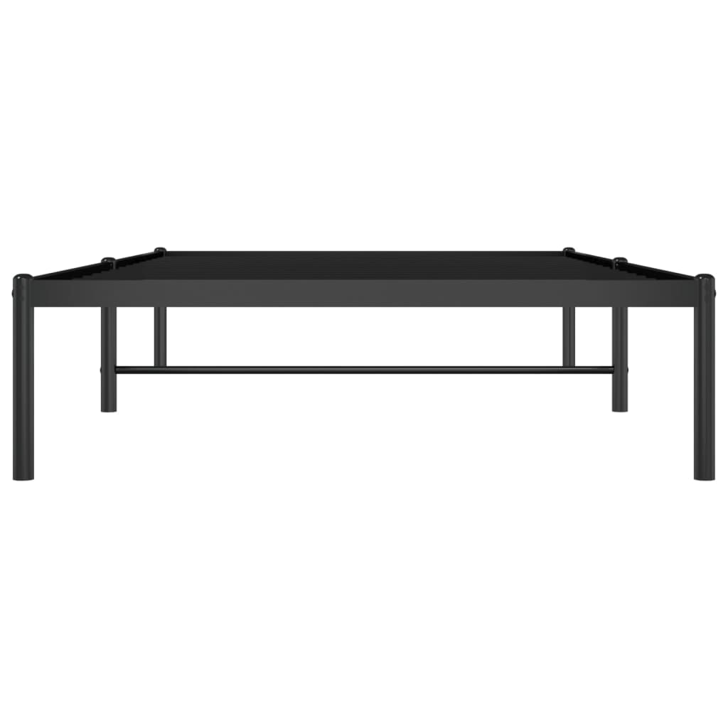 Cadru pat metalic, negru, 100x190 cm GartenMobel Dekor