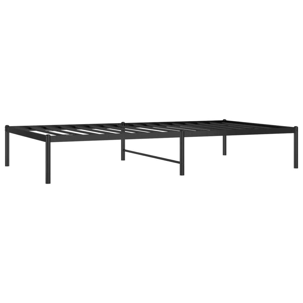 Cadru pat metalic, negru, 100x190 cm GartenMobel Dekor