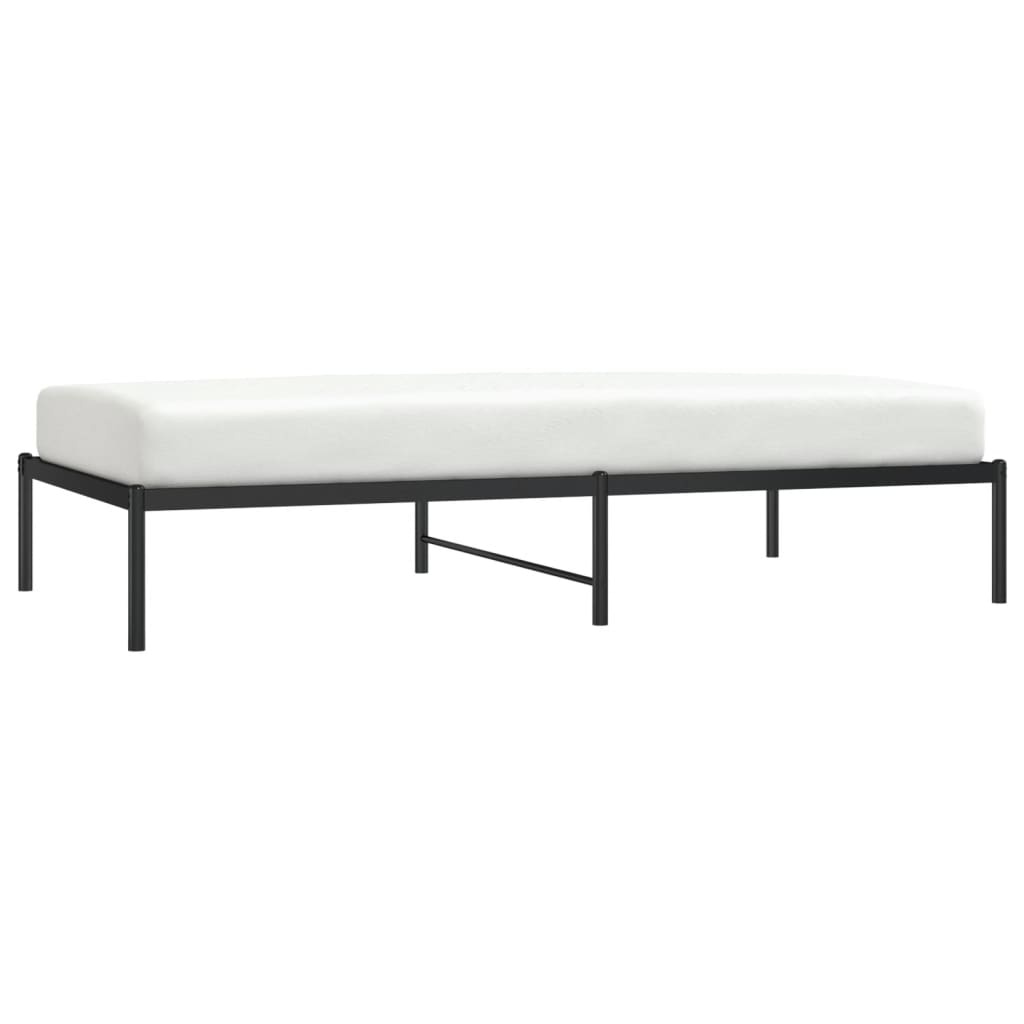 Cadru pat metalic, negru, 100x190 cm GartenMobel Dekor