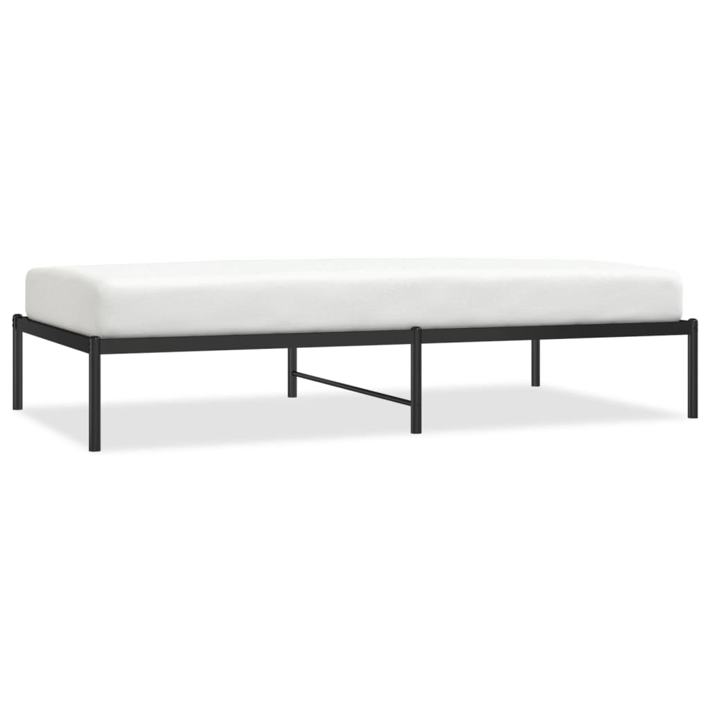 Cadru pat metalic, negru, 100x190 cm GartenMobel Dekor