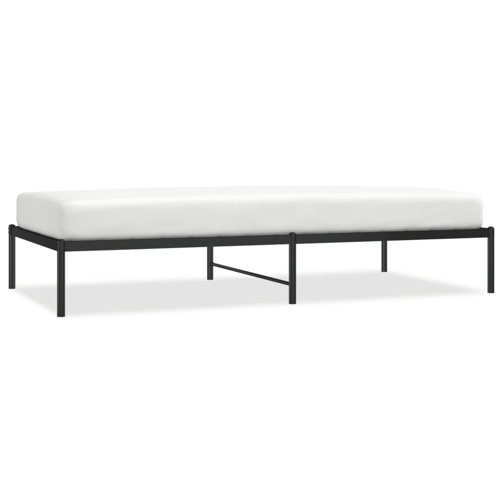 Cadru pat metalic, negru, 100x200 cm GartenMobel Dekor