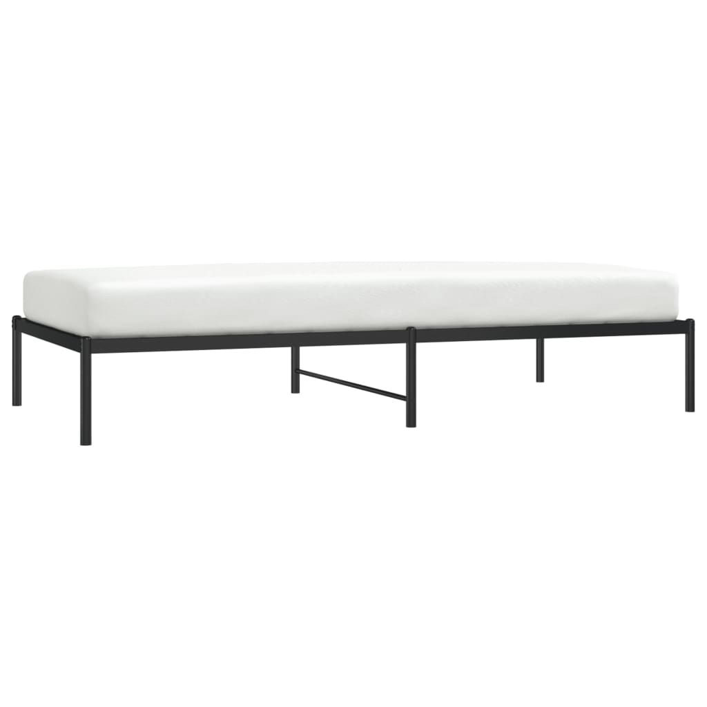 Cadru pat metalic, negru, 100x200 cm GartenMobel Dekor