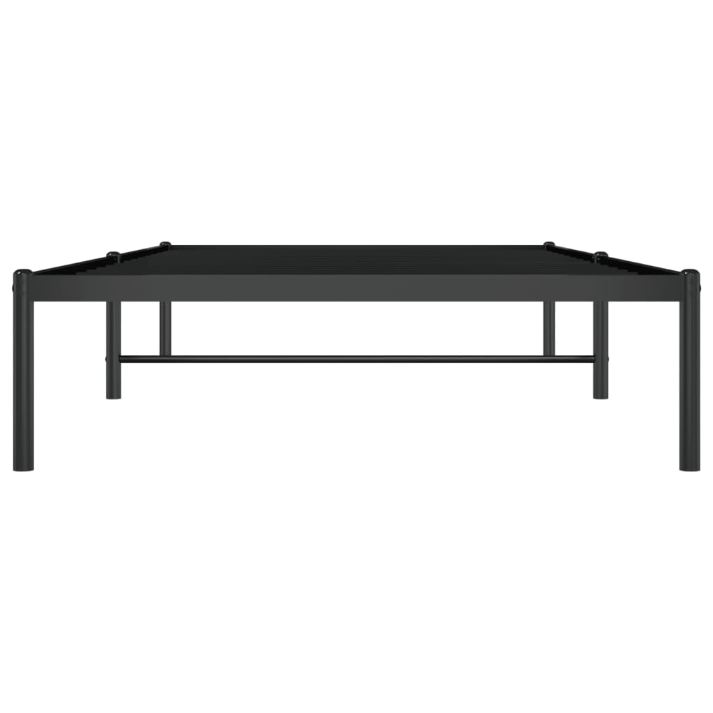 Cadru pat metalic, negru, 100x200 cm GartenMobel Dekor