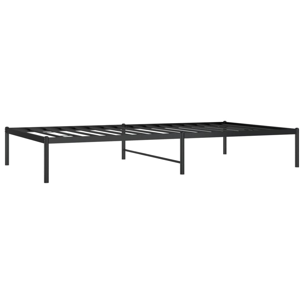 Cadru pat metalic, negru, 107x203 cm GartenMobel Dekor