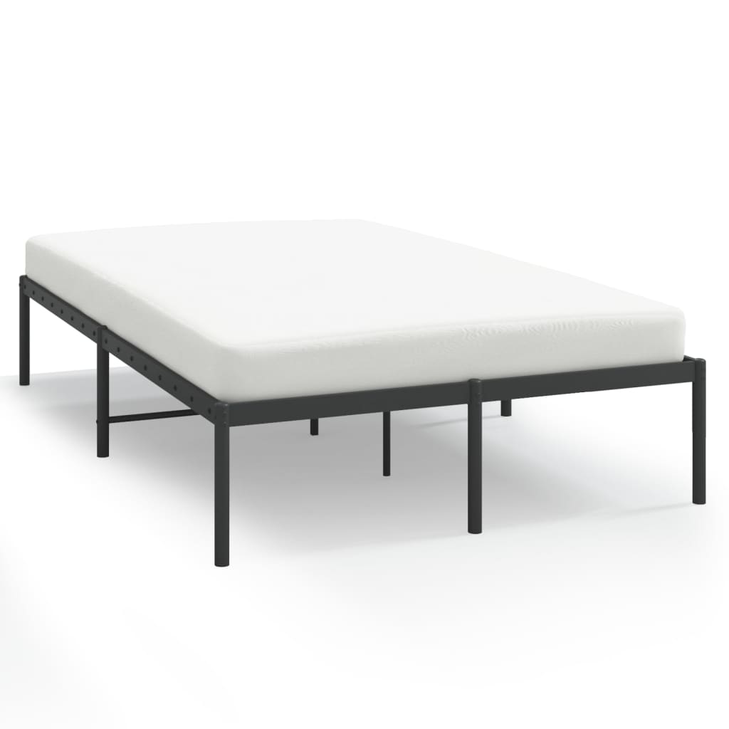 Cadru pat metalic, negru, 120x200 cm GartenMobel Dekor