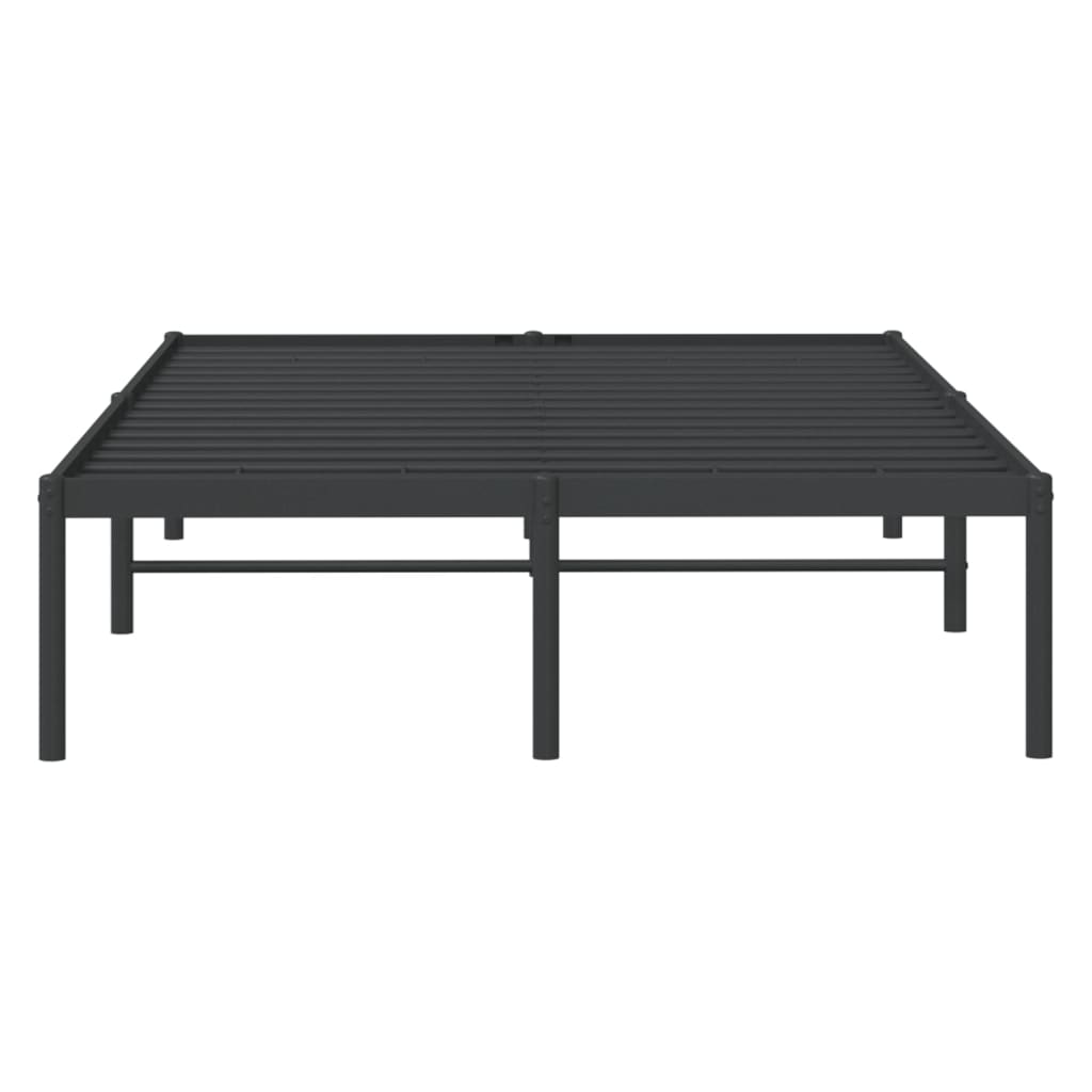 Cadru pat metalic, negru, 120x200 cm GartenMobel Dekor