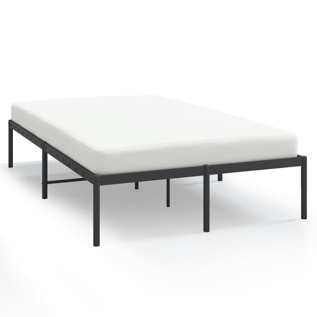 Cadru pat metalic, negru, 135x190 cm GartenMobel Dekor