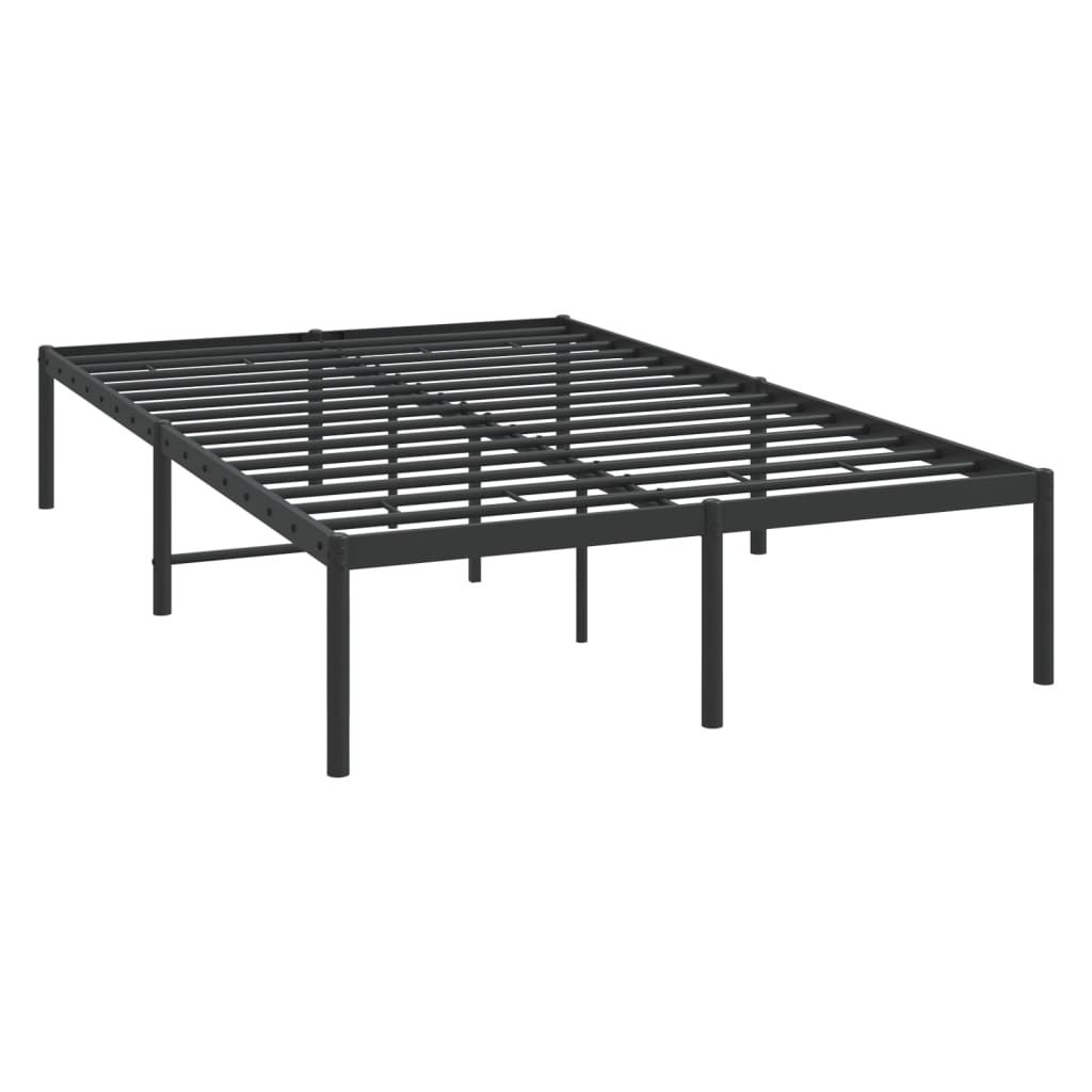 Cadru pat metalic, negru, 135x190 cm GartenMobel Dekor